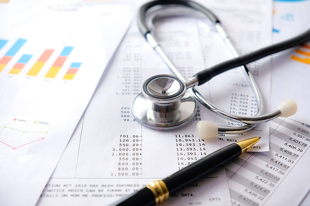 billing-graph-stethoscope Medical Billing Financial Data