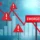 Red flags against a chart of declining cash flow profits.