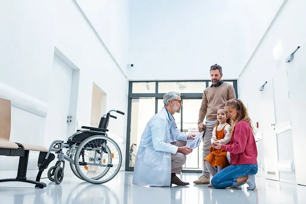 Family with Physician in Emergency Department