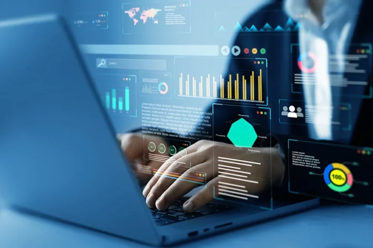 Custom medical billing reporting dashboard on laptop showing denial trends and revenue metrics for ER and urgent care.