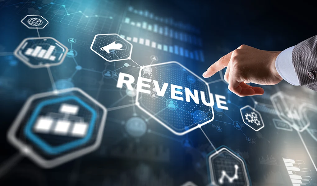unlocking-revenue-potential Executive activating ‘Revenue’ interface to unlock revenue cycle optimization and growth opportunities.
