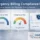 Emergency billing compliance risks illustrated through clean claim rate and compliance risk dashboards for episodic billing models, featuring 360 Medical Billing Solutions branding.