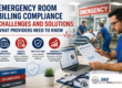 Emergency room billing compliance challenges and solutions with healthcare professional reviewing compliance documents and improving reimbursement workflows