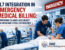 HL7 integration in emergency medical billing infographic showing emergency department workflow and revenue cycle efficiency.
