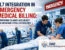 HL7 integration in emergency medical billing infographic showing emergency department workflow and revenue cycle efficiency.